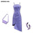 2022 New Fashion Purple Suspender Split Dress