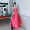 2022 New Fashion slip Dresses Rose Red Sexy Party Wear Woman's Dresses