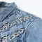 2022New Fashion Denim Suit Split skirt